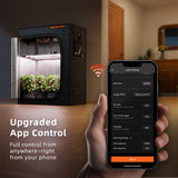 Smart indoor gardening system with smartphone app control in a home setting