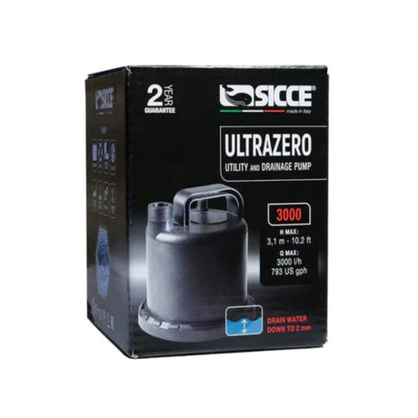 Sicce Ultra Zero Submersible Water Pump 3000L/hr