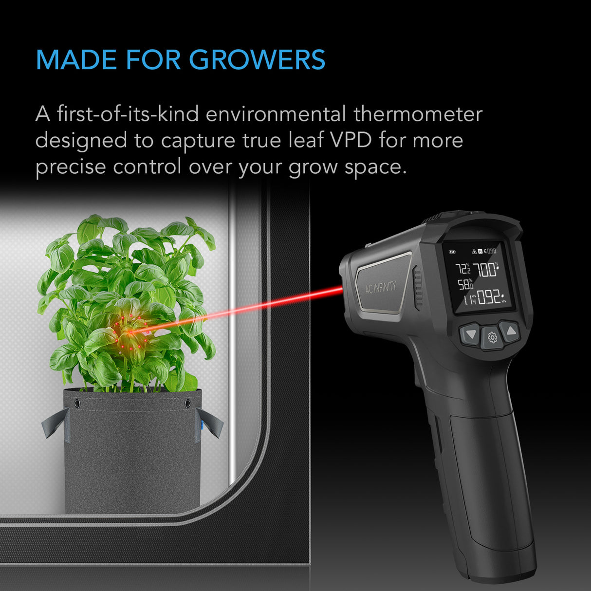 AC Infinity Handheld VPD und Temperatur-Blattmonitor