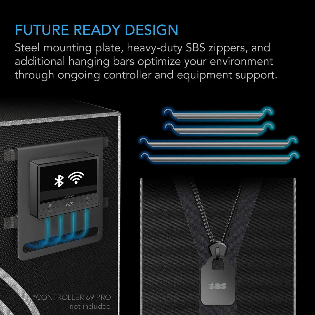 AC Infinity Cloudlab 899 Grow Tent 8X8 (2.4m x 2.4m)