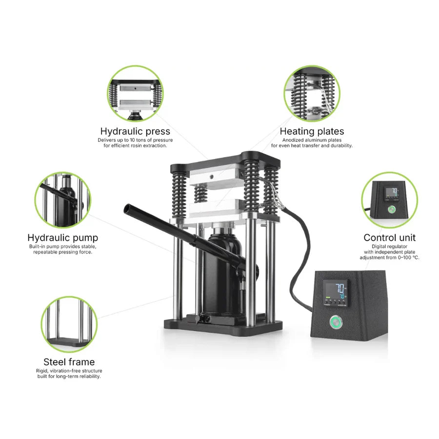 Sunflower 10T Hydraulic Rosin Press M