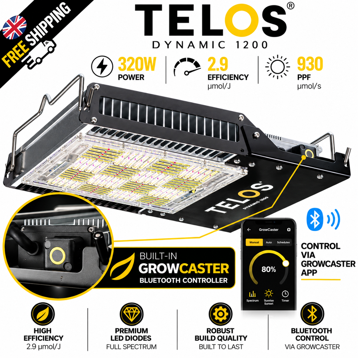 Telos Dynamic 930 - 320w LED Pflanzenlampe