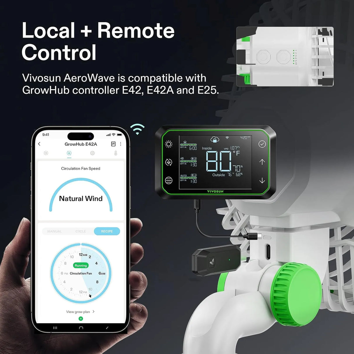 VIVOSUN AeroWave E6 Clip On Fan Twin Pack