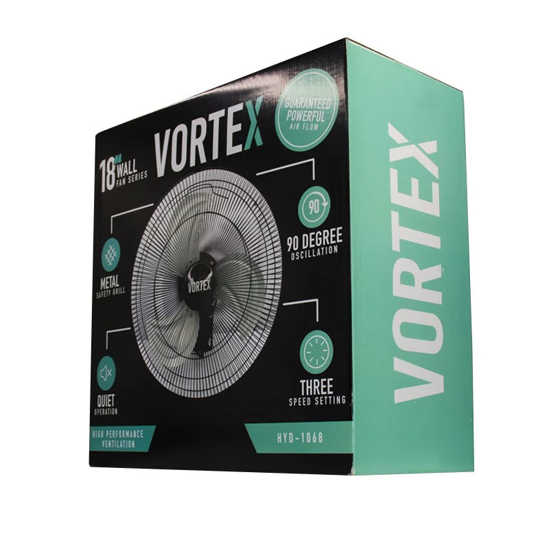 Vortex 18 Zoll oszillierender Wandventilator mit 3 Geschwindigkeiten
