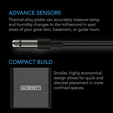 AC Infinity Cloudcom A1 Smart Thermo-Hygrometer (External Sensor)