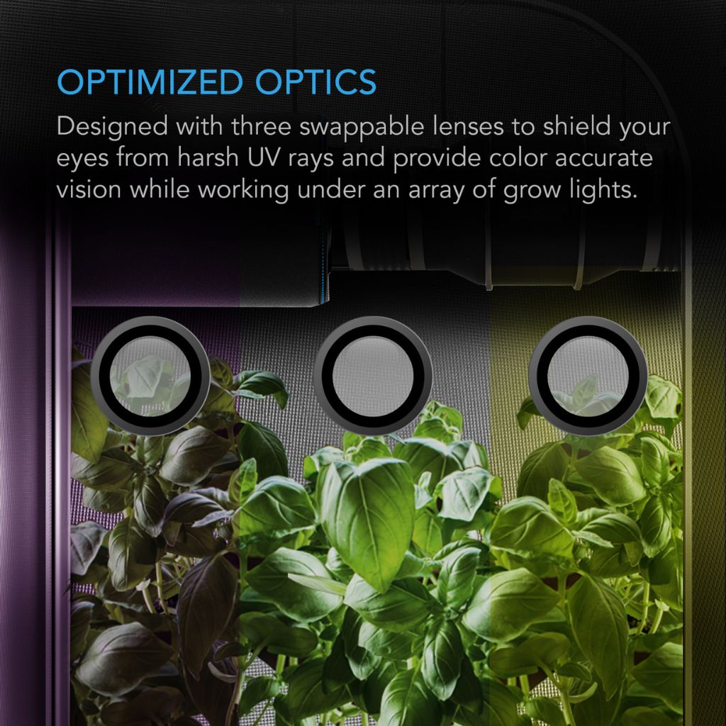 AC Infinity Grow Room Glasses, with 3 Color Lenses