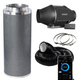 ac infinity cloudline pro with controller, phresh carbon filter, combi ducting and jubilee quick clamps bundle kit package