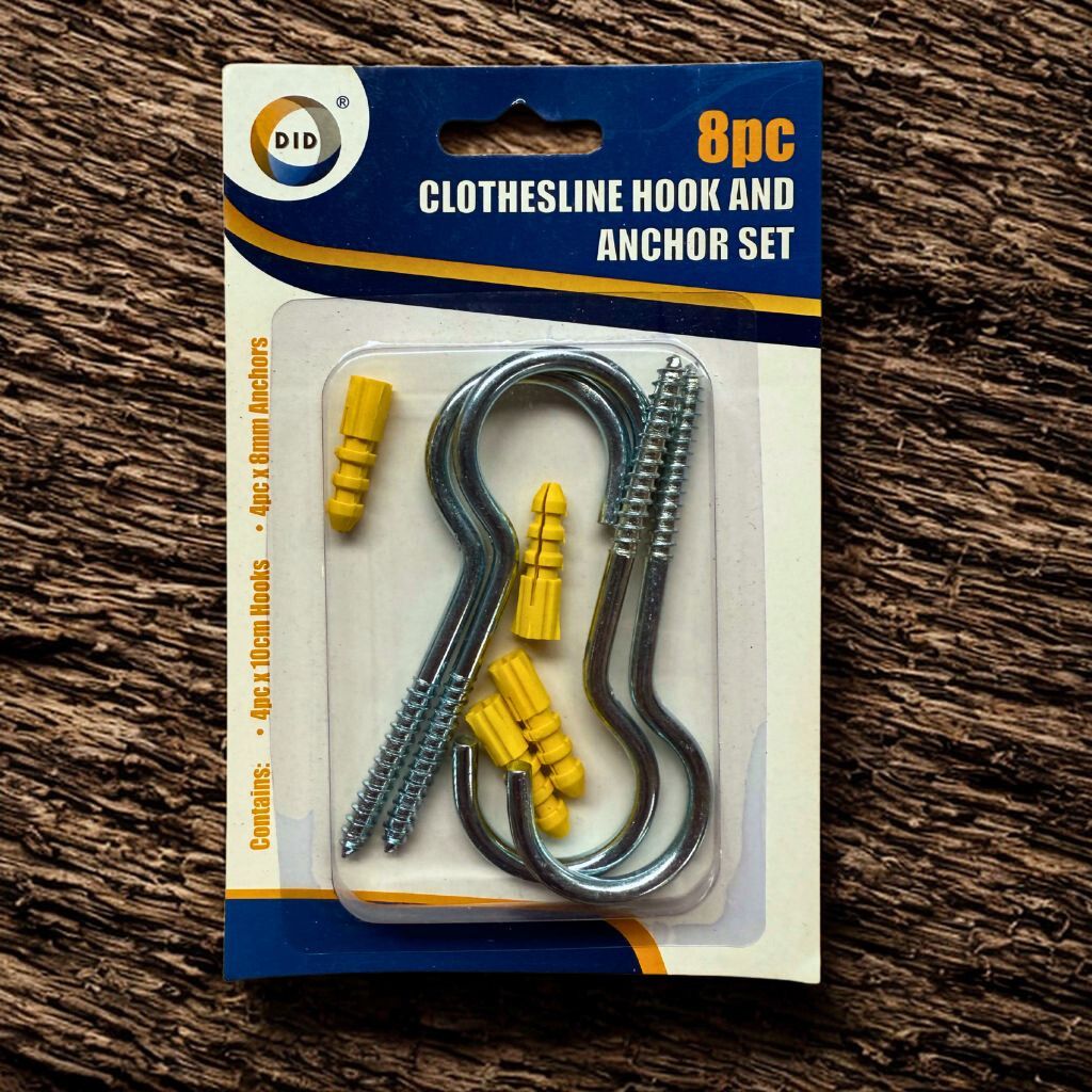 Clothesline Hook and Anchor Set
