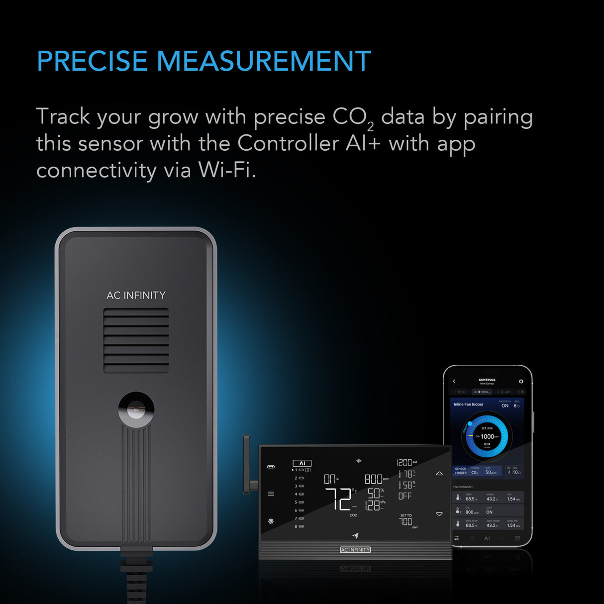 AC Infinity Co2 + Light Sensor For AI Controller