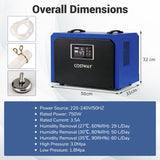 60L Dehumidifier with Drain Hose and 24H Timer