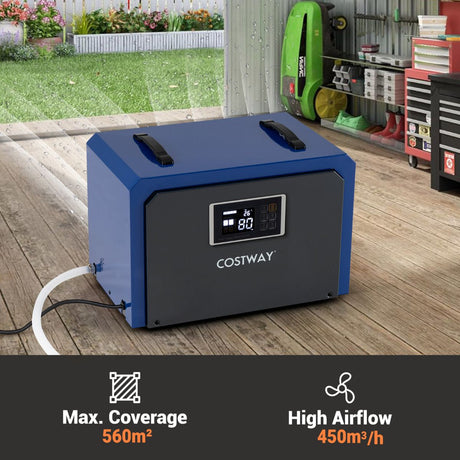 60L Dehumidifier with Drain Hose and 24H Timer