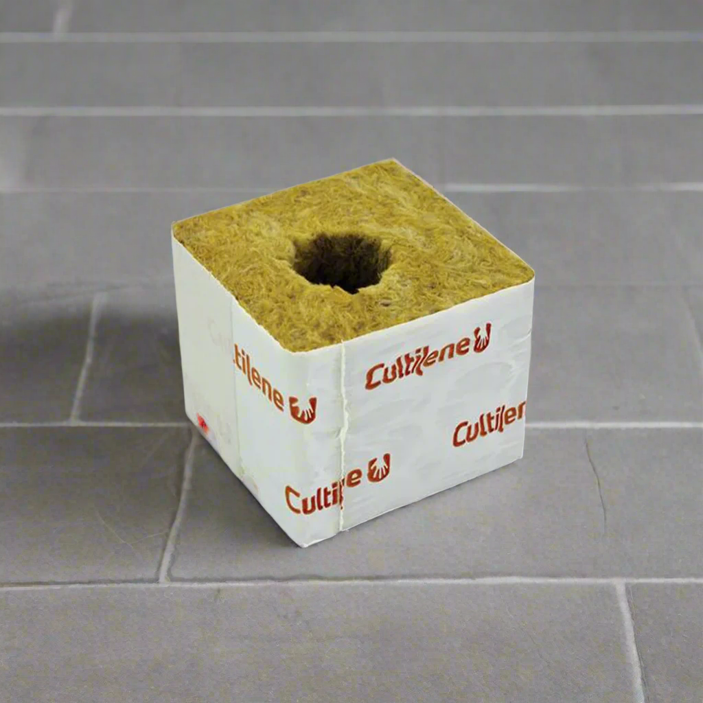 cultiwool rockwool cube block cultilene grodan 3 inch small hole