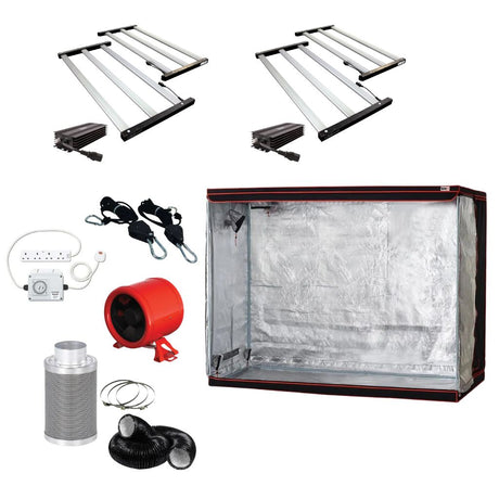 Lumii 1440w LED 1.2m x 2.4m Grow Tent Kit