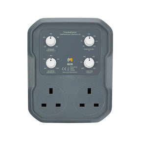 mission controls twinfan speed controller front facing white background