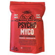 Red bag of 'Psycho Myco' mycorrhizae product with a graphic design on a white background