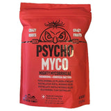 Red bag of 'Psycho Myco' mycorrhizae product with a graphic design on a white background