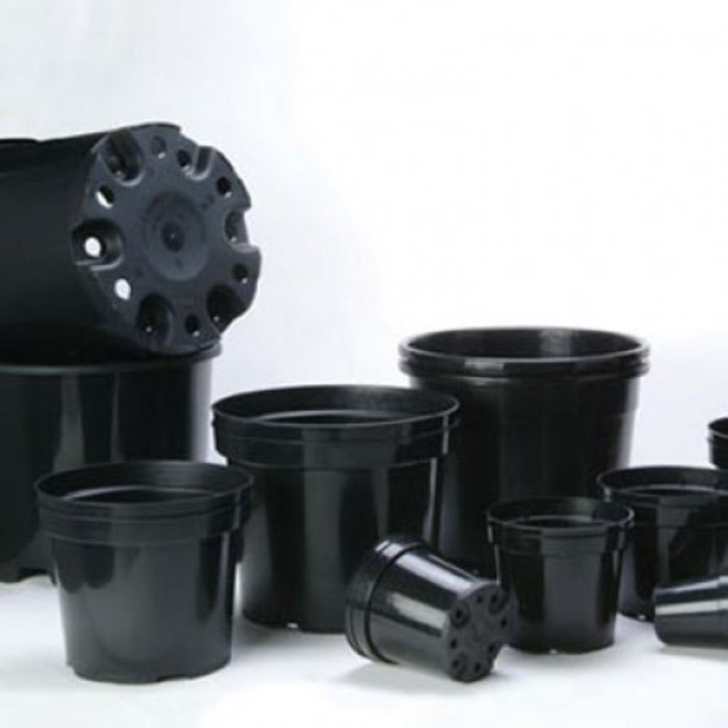Range of Plant Pots Black Round