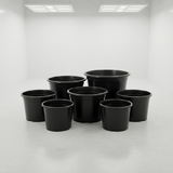 Range of Round Plant Pots (Black)