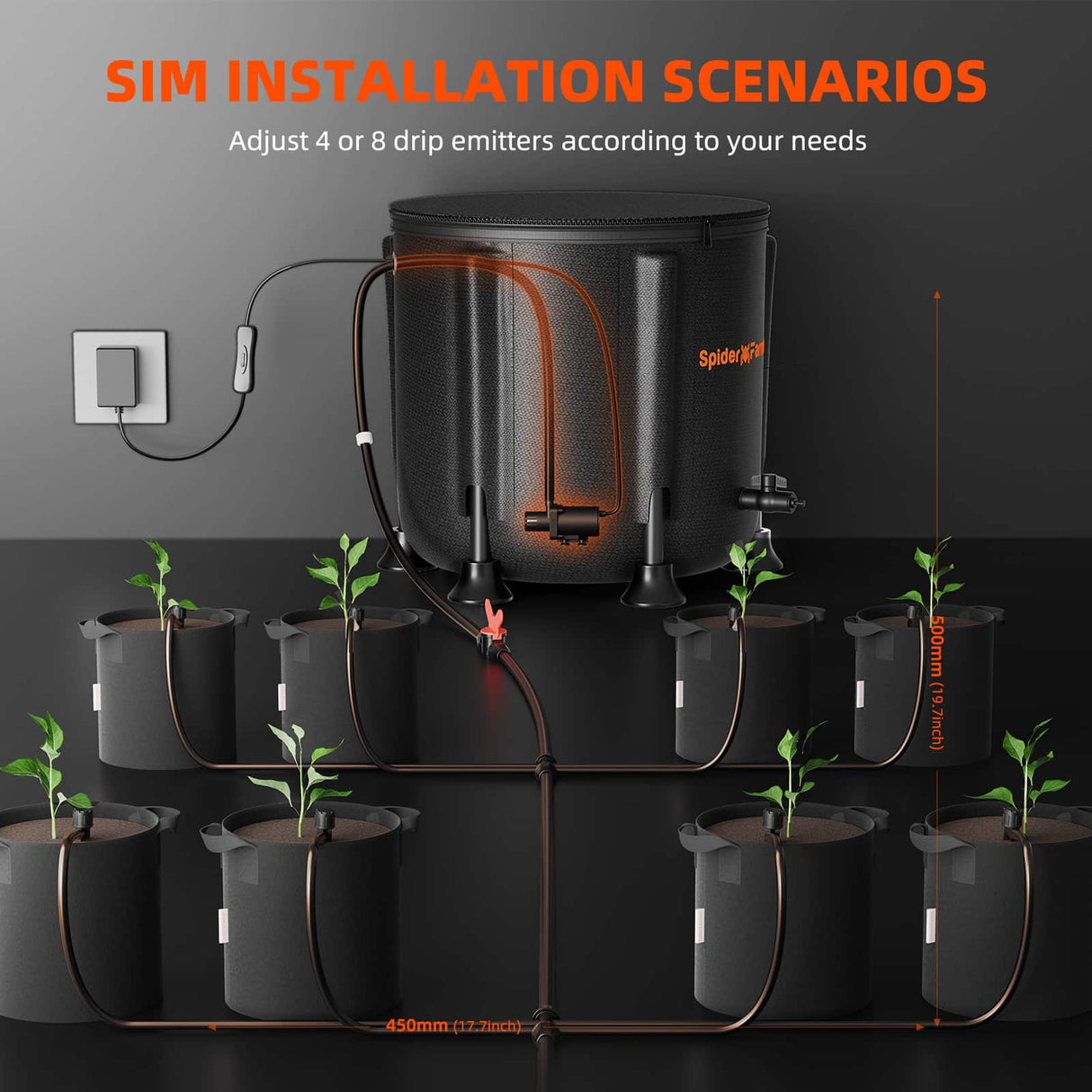 spider farmer dripper system installation scenarios