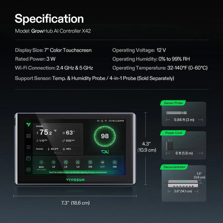 vivosun x42 growhub ai environmental controller