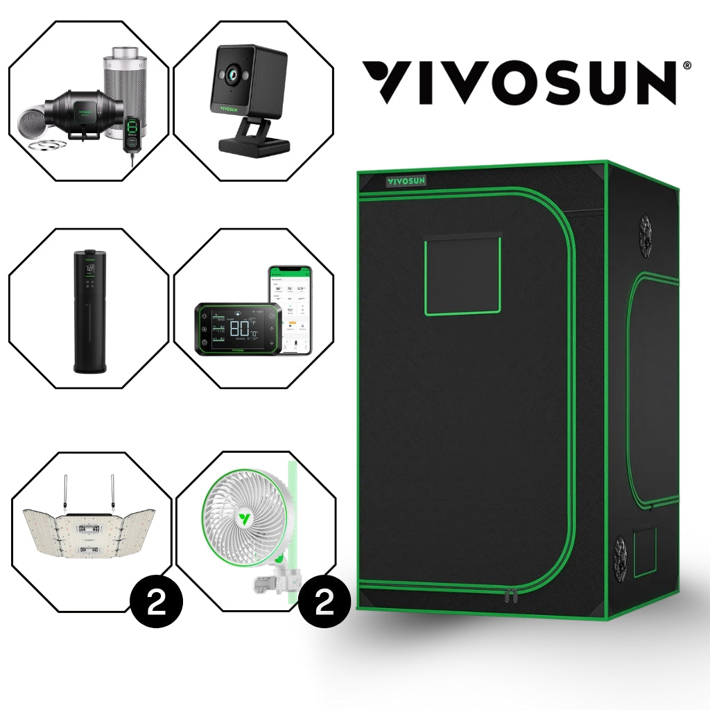 VIVOSUN LED Tent Kit 1.5m x 1.5m x 2m