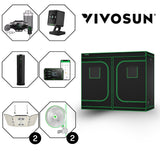 VIVOSUN LED Tent Kit 1m x 2m x 2m