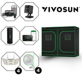VIVOSUN LED Tent Kit 2m x 2m x 2m